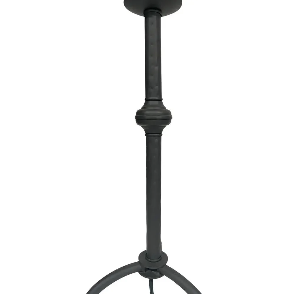 Pottery Barn Iron Tripod Table Lamp Three-Leg Black Modern Minimalist Design 30”
